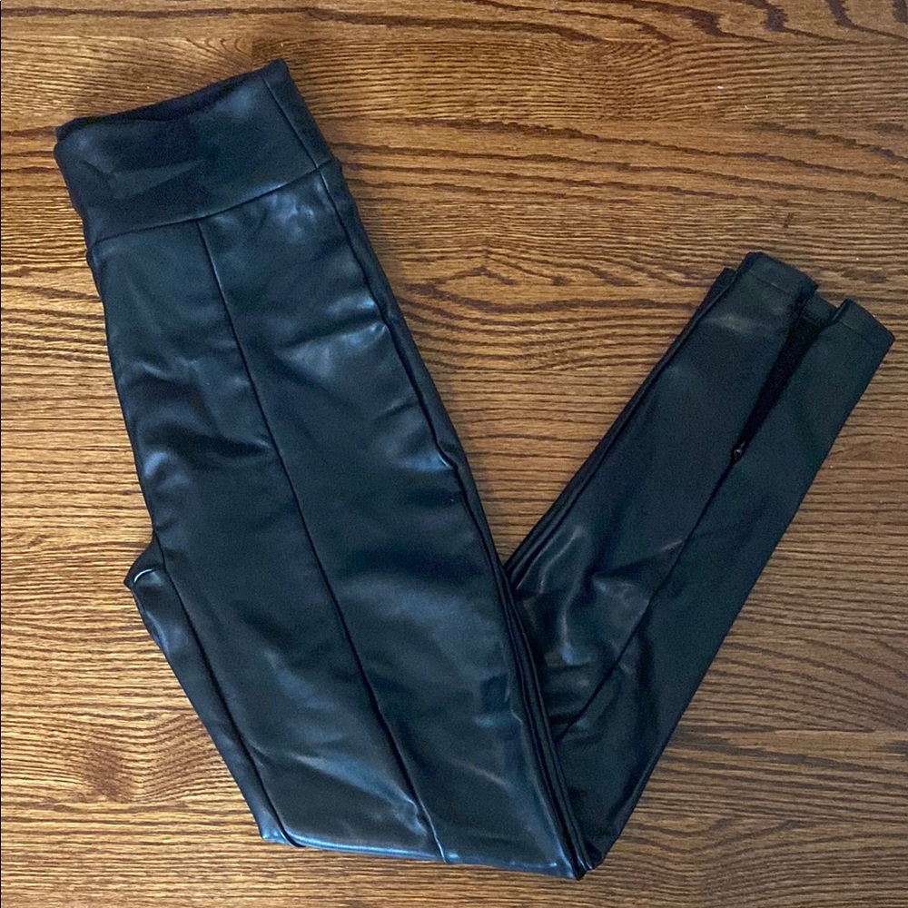 Black Faux Leather Leggings